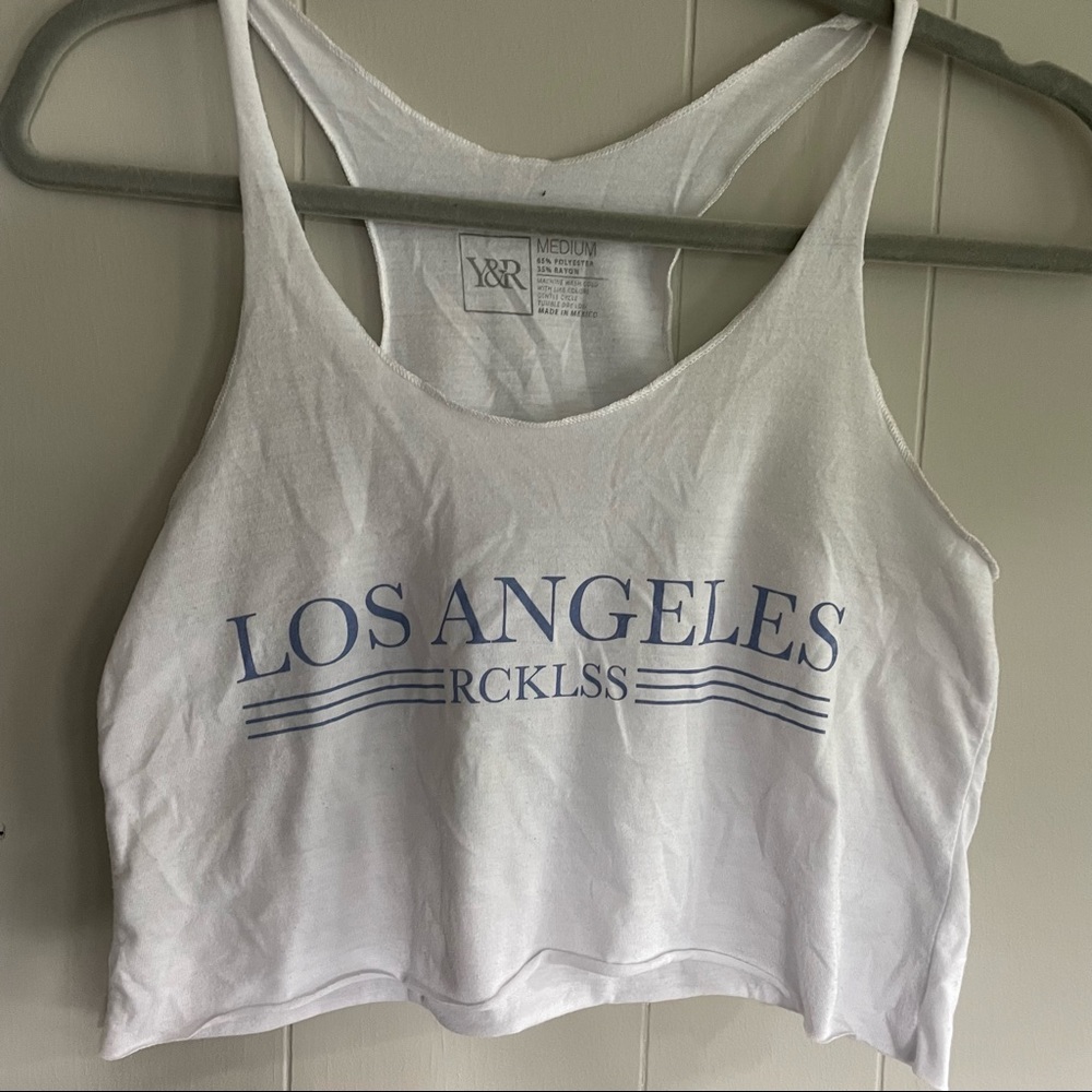 Young & reckless crop Razorback tank